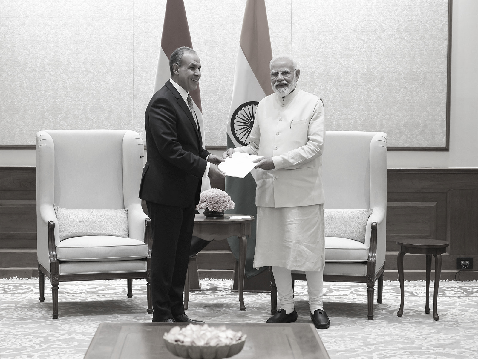 PM Narendra Modi meets Foreign Minister of Egypt, Dr Badr Abdelatty.