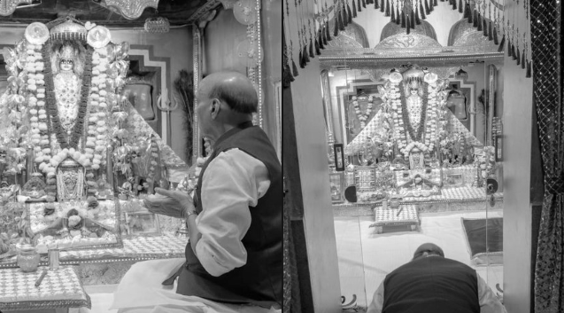 Rajnath Singh offers prayers at iconic Tanot Mata temple near Indo-Pak border