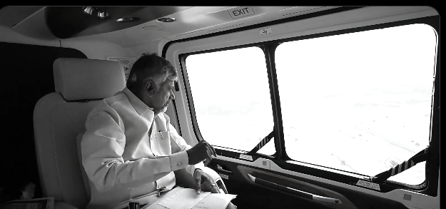 AP CM Chandrababu conducts aerial survey as cyclone ‘Montha’ weakens
