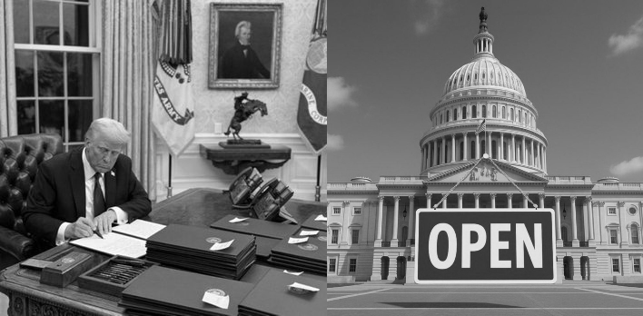 Trump signs bill to reopen U.S. government, ending longest shutdown in history