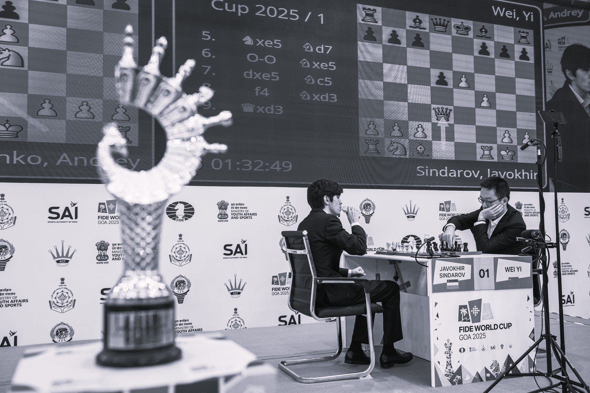 Chess world cup final: Wei Yi - Sindarov draw, Esipenko wins third place