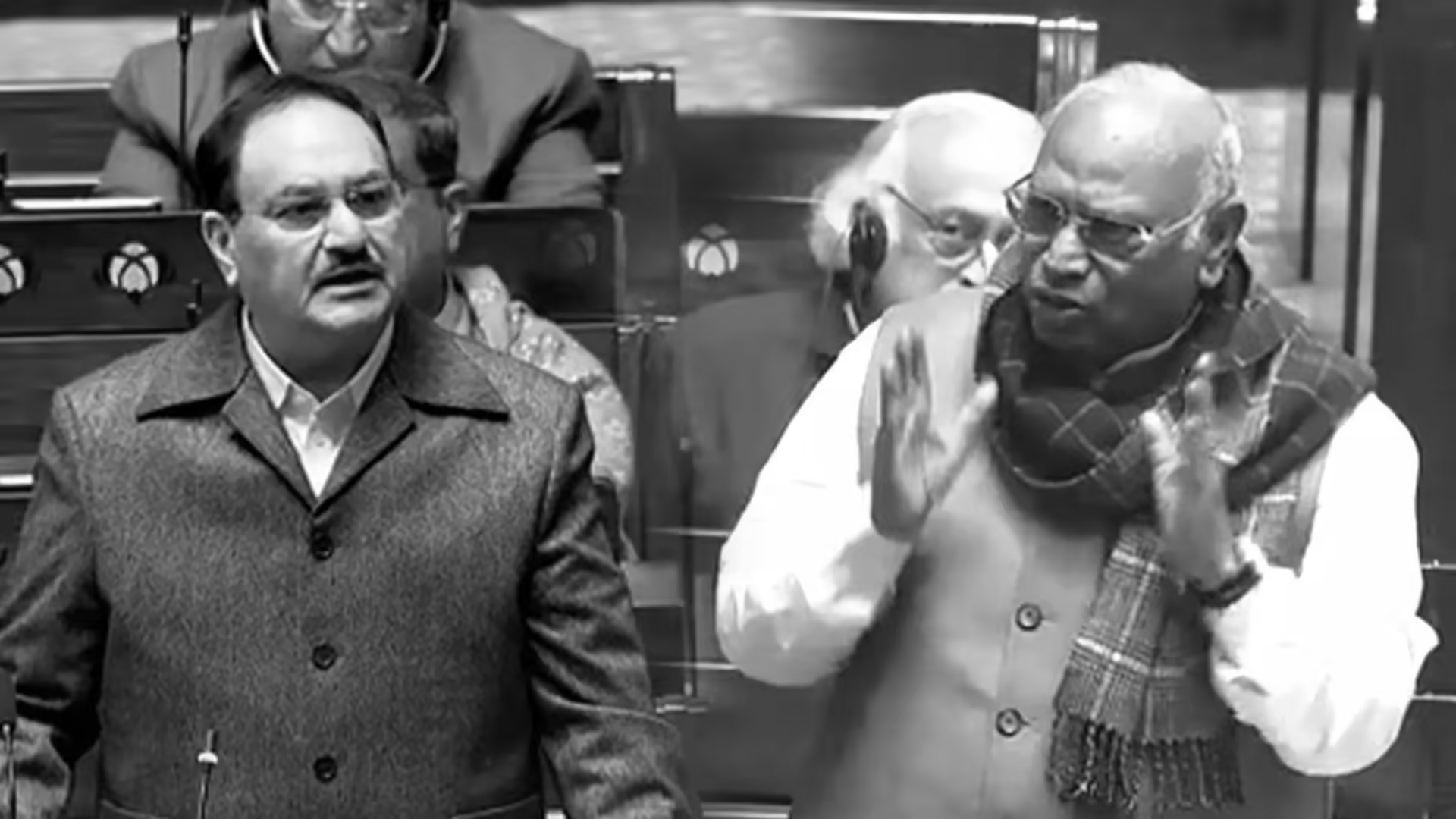 Rajya Sabha erupts as Kharge, Nadda lock horns over Lok Bhavan issue