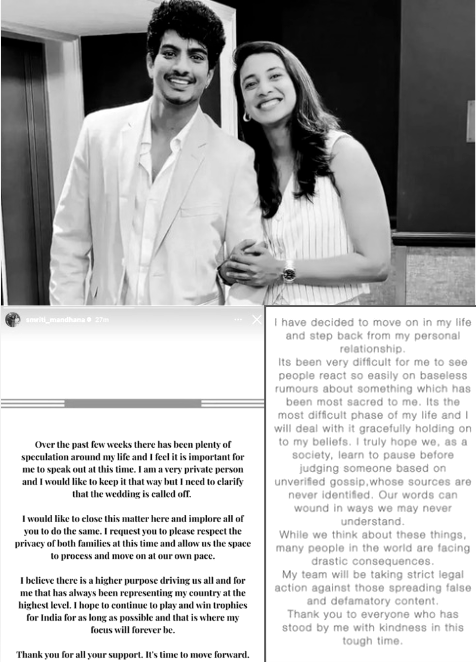 Smriti Mandhana, Palash Muchhal call off wedding, say ‘time to move forward’