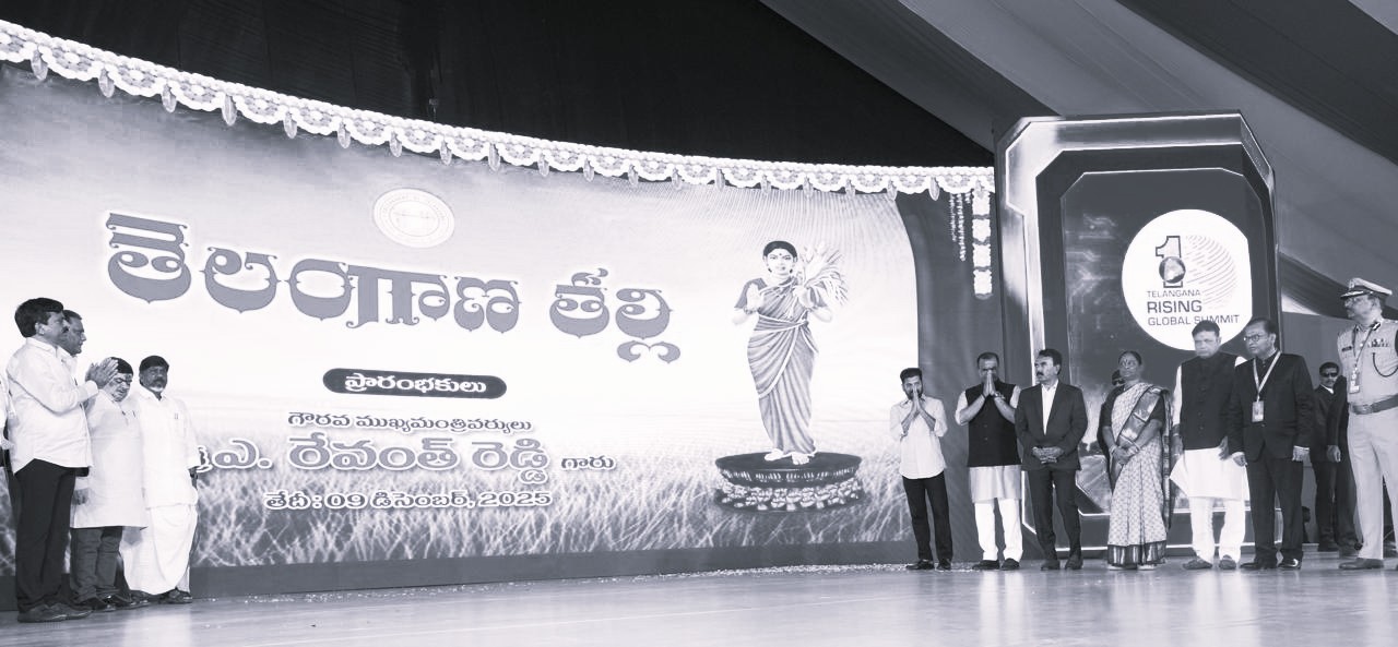 CM Revanth unveils ‘Telangana Thalli’ statues across district collectorates
