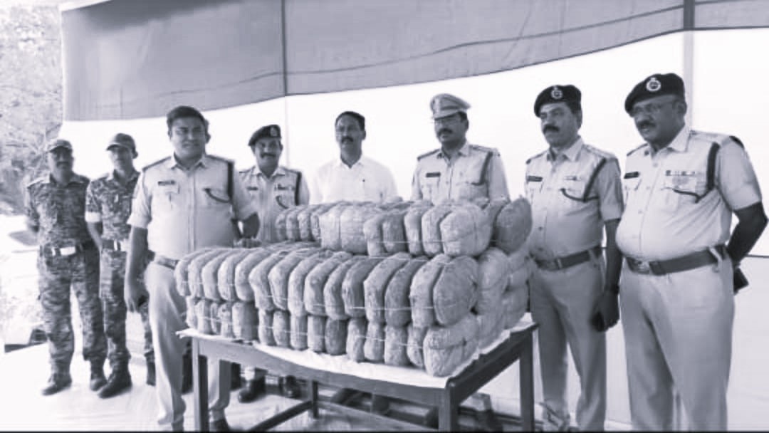 112 kg of Ganja seized in Gannavaram, one arrested