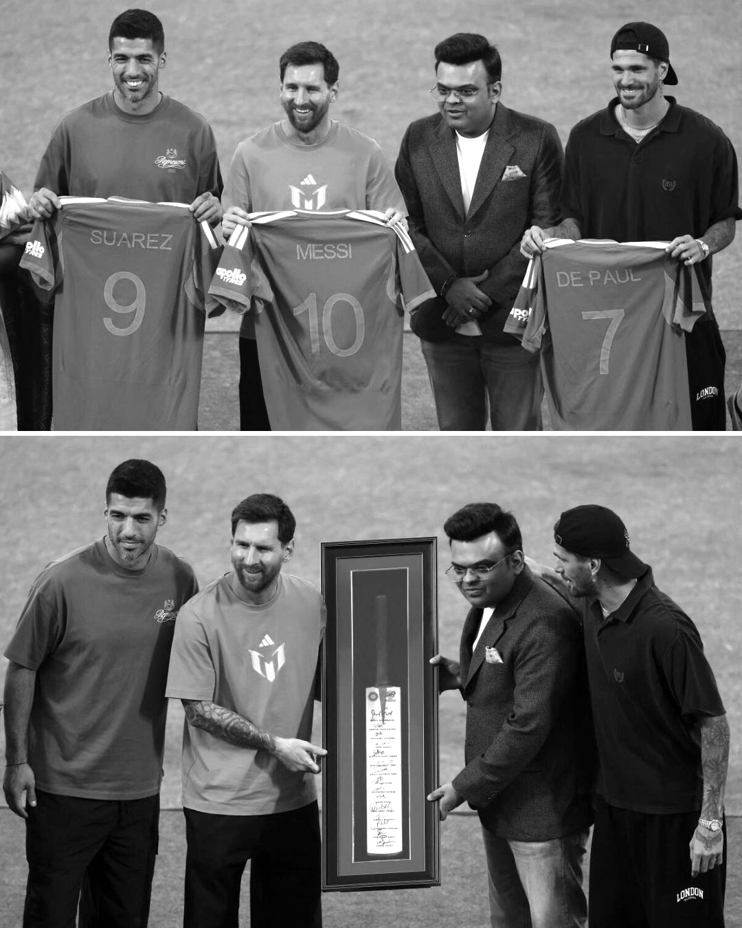 Messi receives special Indian Cricket tribute during GOAT India tour