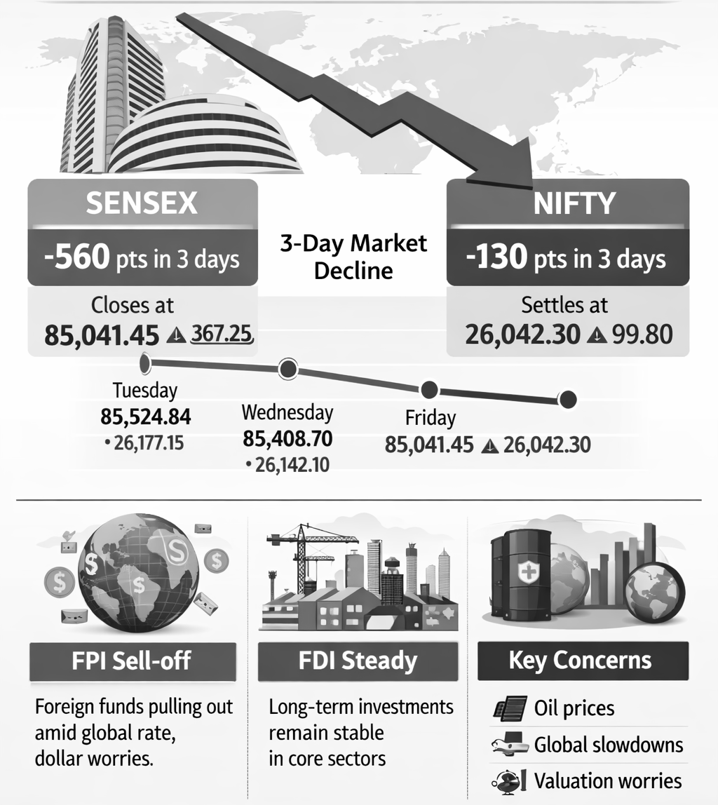 Sensex slips for third straight session, loses 367 pts on FPI outflows