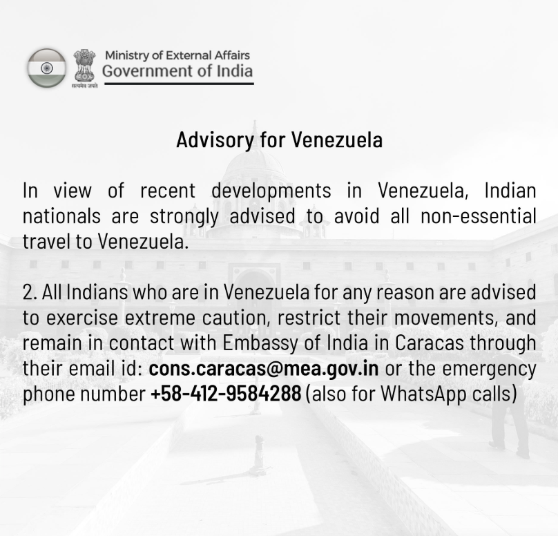 Venezuela Crisis: World Condemns, West Welcomes, India Voices Concern and Issues Travel Advisory