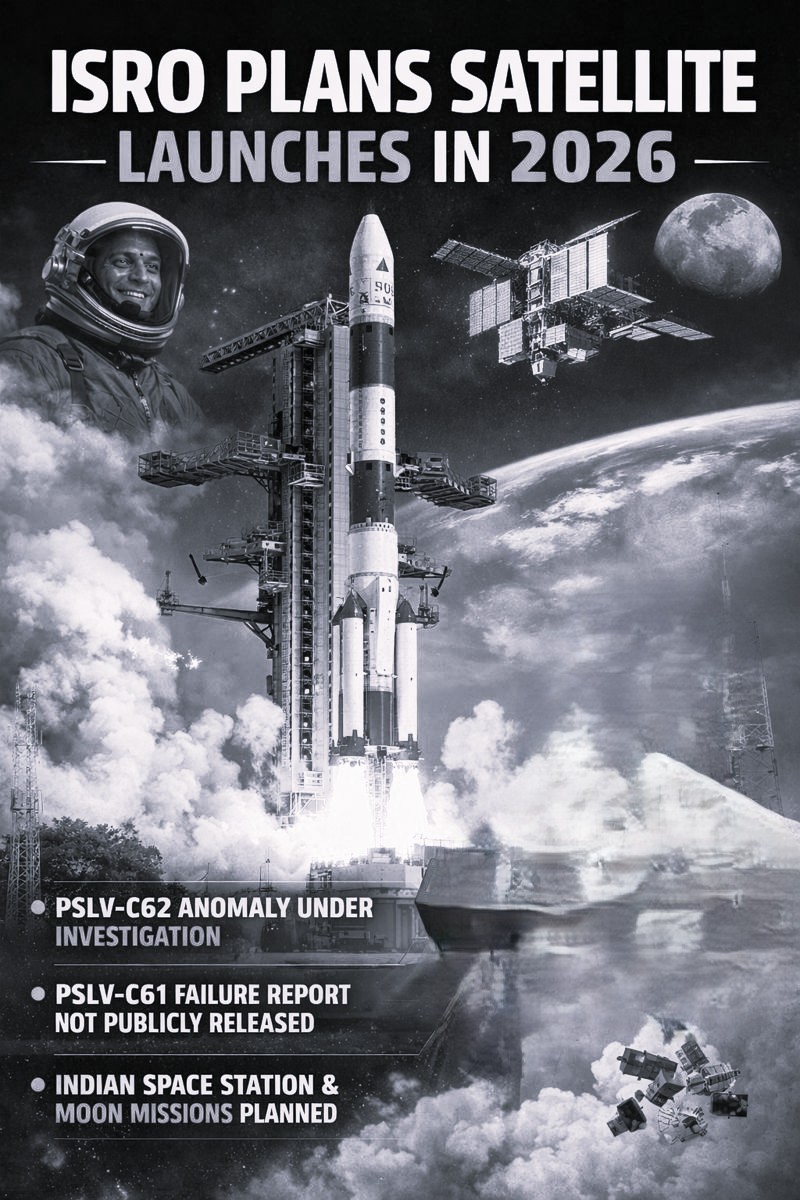 ISRO’s 2026 roadmap: More satellites, space station, Moon mission