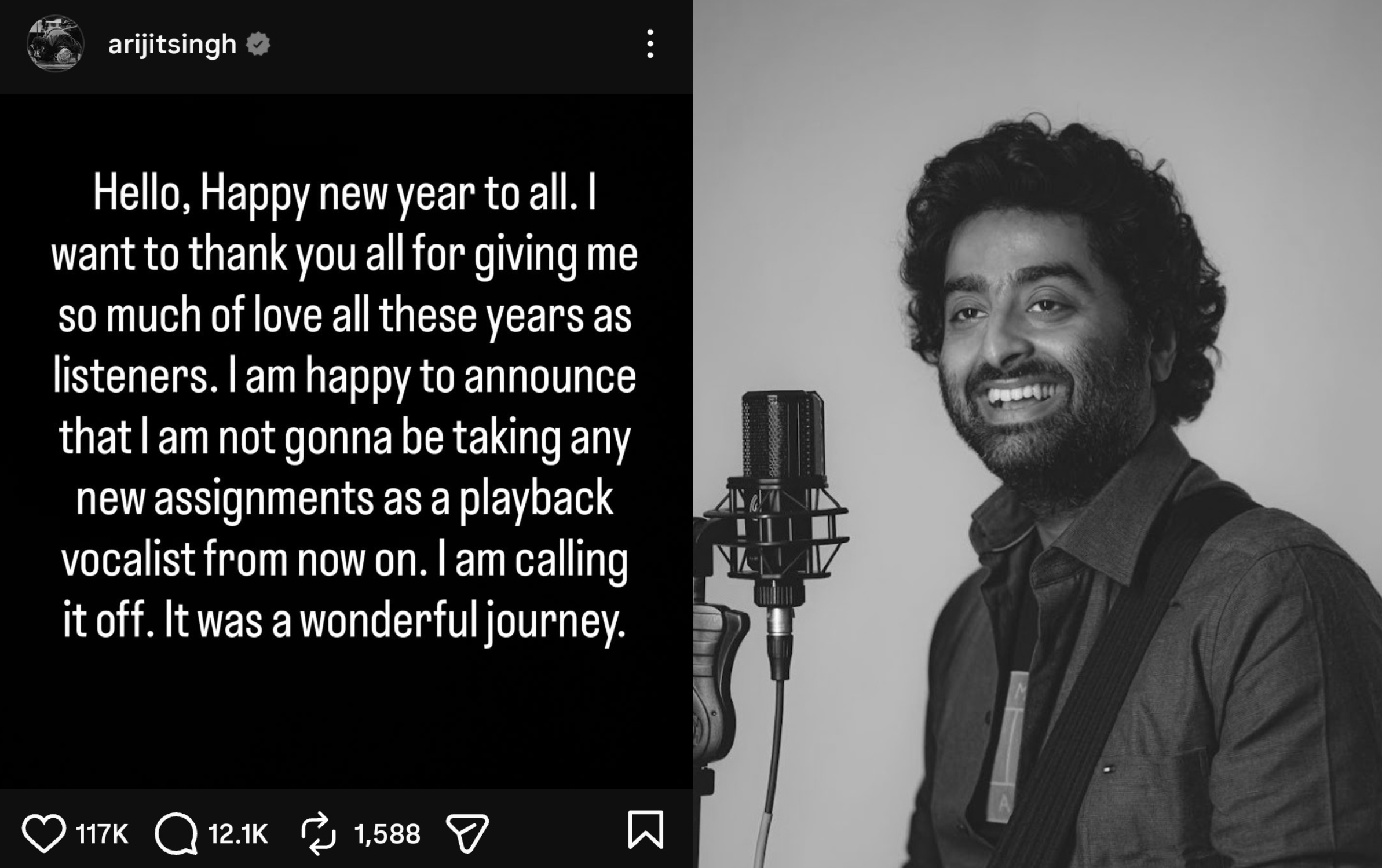 Arijit Singh Calls Time on Film Playback, Begins New Independent Music Chapter