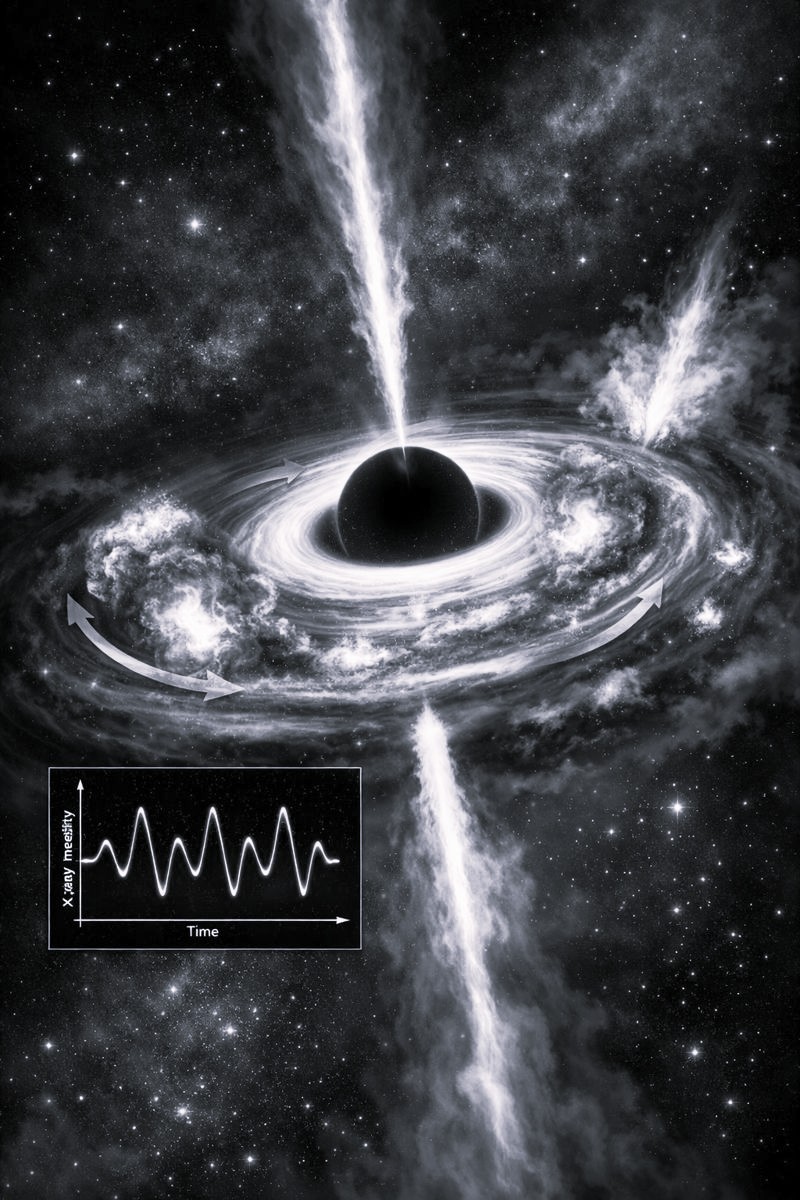 Astronomers Decode Black Hole “Heartbeats” Through Oscillating Accretion Shocks