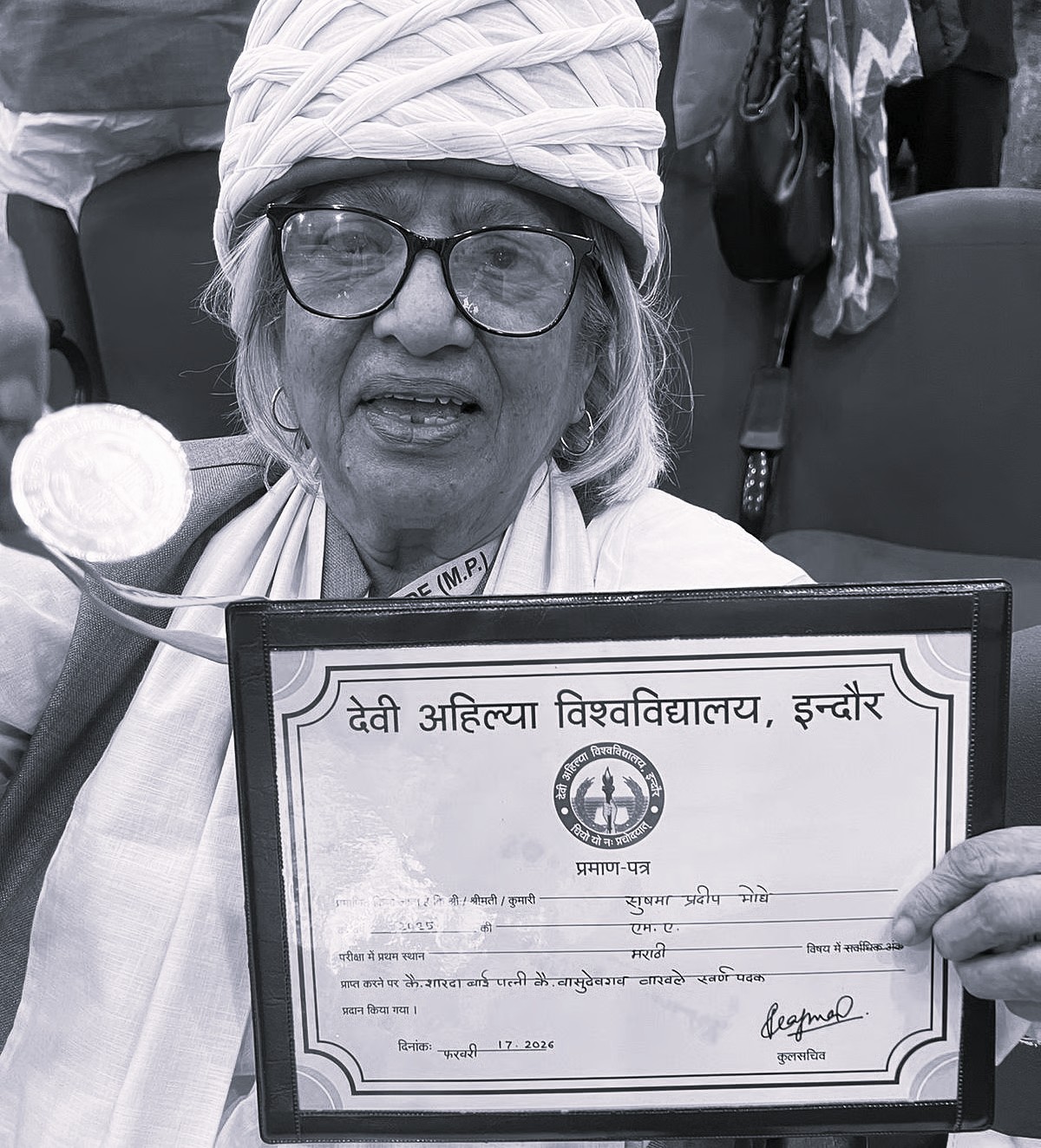 Inspiring India: 78-Year-Old Woman Tops M.A. , Wins University Gold