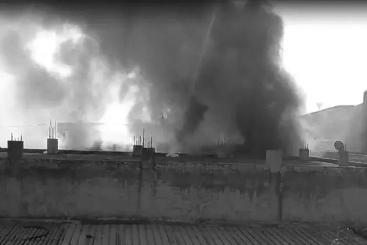 Massive fire erupts in scrap warehouse in Rajasthan’s Bhiwadi