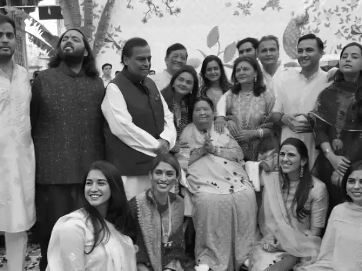 Ambani family offers prayers at Shrinathji temple on Kokilaben Ambani’s 92nd birthday
