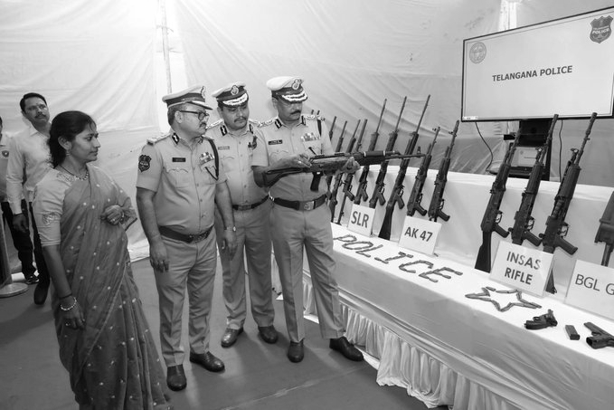 47 Maoist Cadres Surrender Before Telangana Police, 32 Firearms Seized