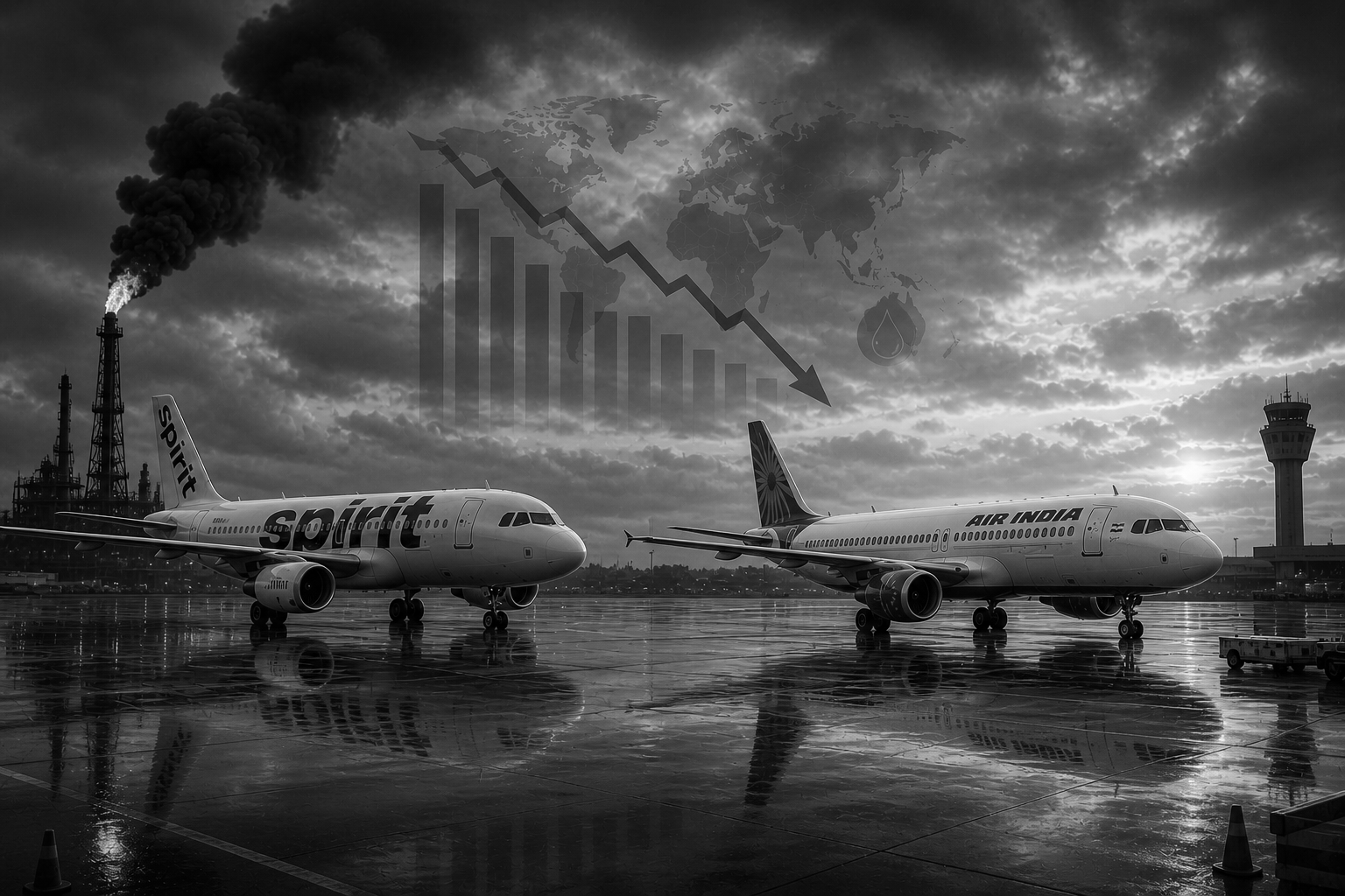 Spirit Airlines Collapse and Air India Cuts Expose Structural Strain in Global Aviation