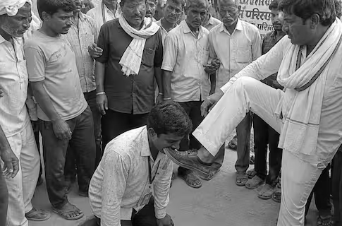 Rajasthan Youth Forced to Lick Shoe After Alleged PM Awas Yojana Scam Attempt