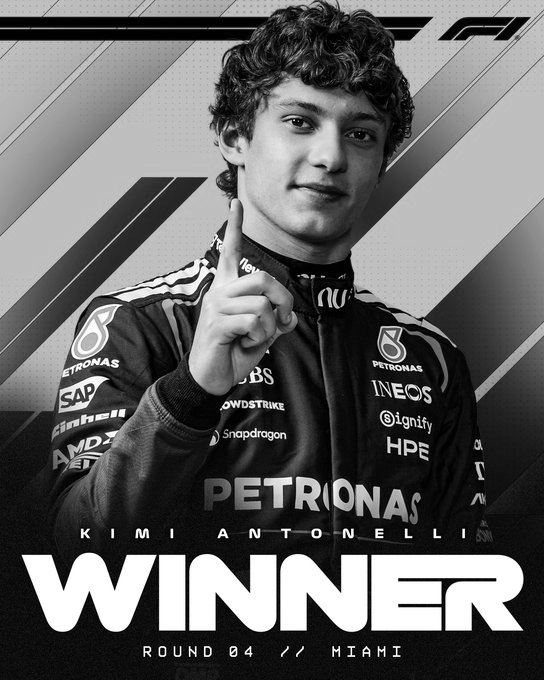 Hat-Trick Hero Antonelli Powers Mercedes’ F1 Charge with Miami Win