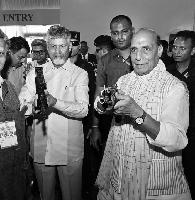 India to Build Fighter Jets: Rajnath, Chandrababu Launch ₹16K Cr AMCA Project in Puttaparthi