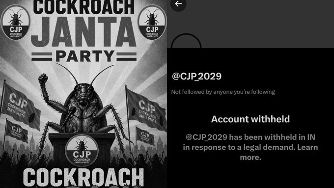 Cockroach Janata Party Explodes Online, Then Gets Blocked on X