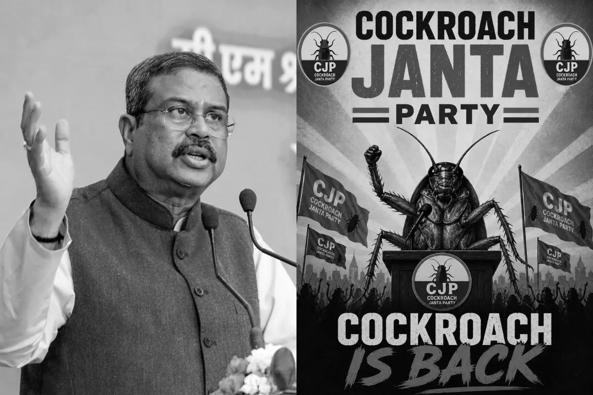 Cockroach Janata Party Crawls Into NEET Row, Demands Dharmendra Pradhan Quit Over Paper Leak