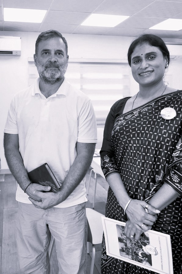 రాహుల్ గాంధీతో ఏపీసీసీ అధ్యక్షురాలు వైఎస్ షర్మిల భేటీ