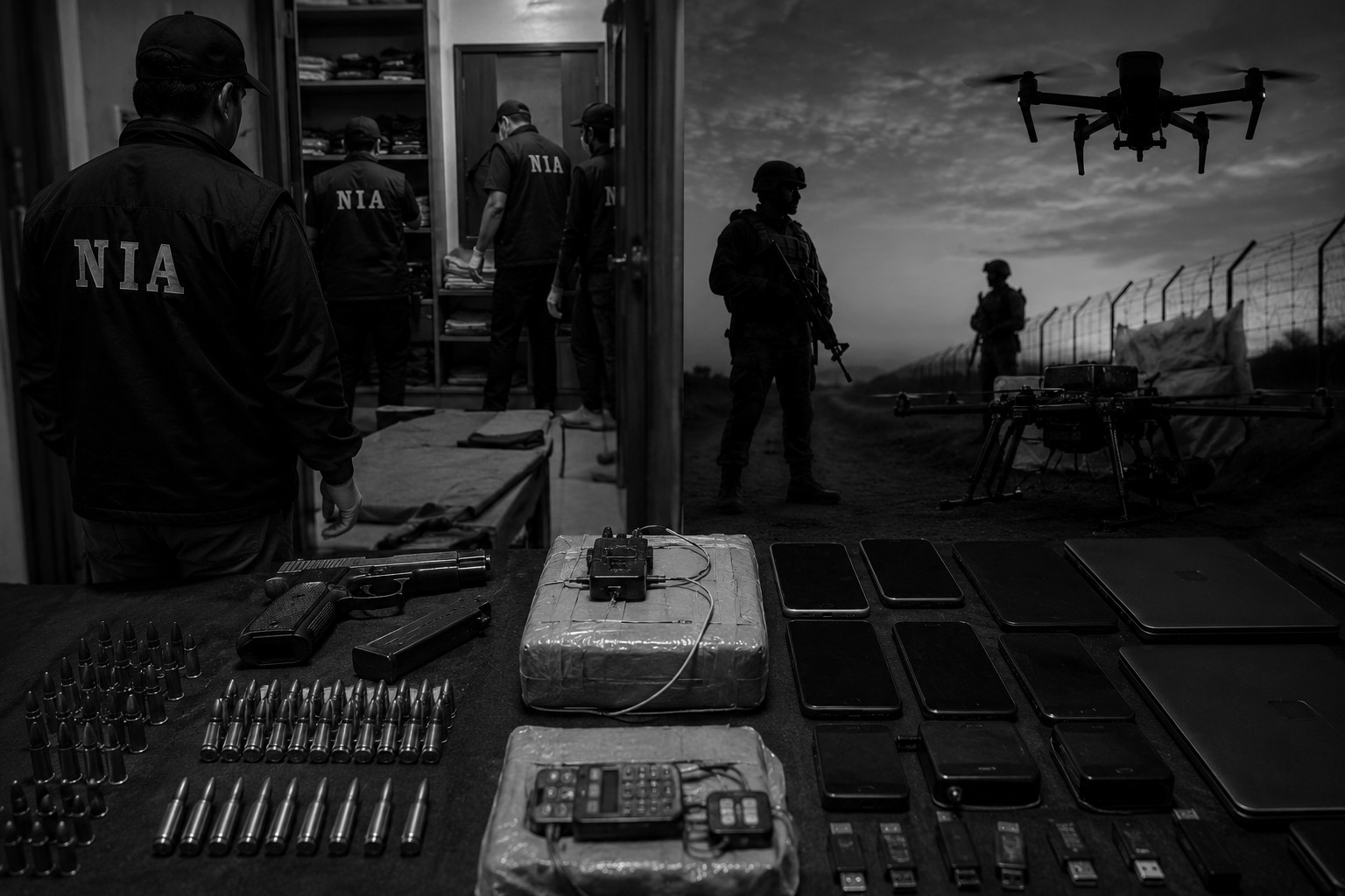 NIA Raids 12 Locations Across Four States in Pakistan-Linked Arms and IED Smuggling Probe