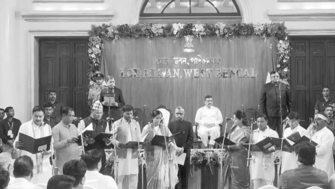 Adhikari's Power Play: 35 MLAs Sworn In as Bengal Cabinet Expands to 41
