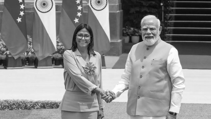 Venezuela's Acting President Rodriguez Meets Modi, Eyes Bigger Oil Role in India on 5-Day Visit