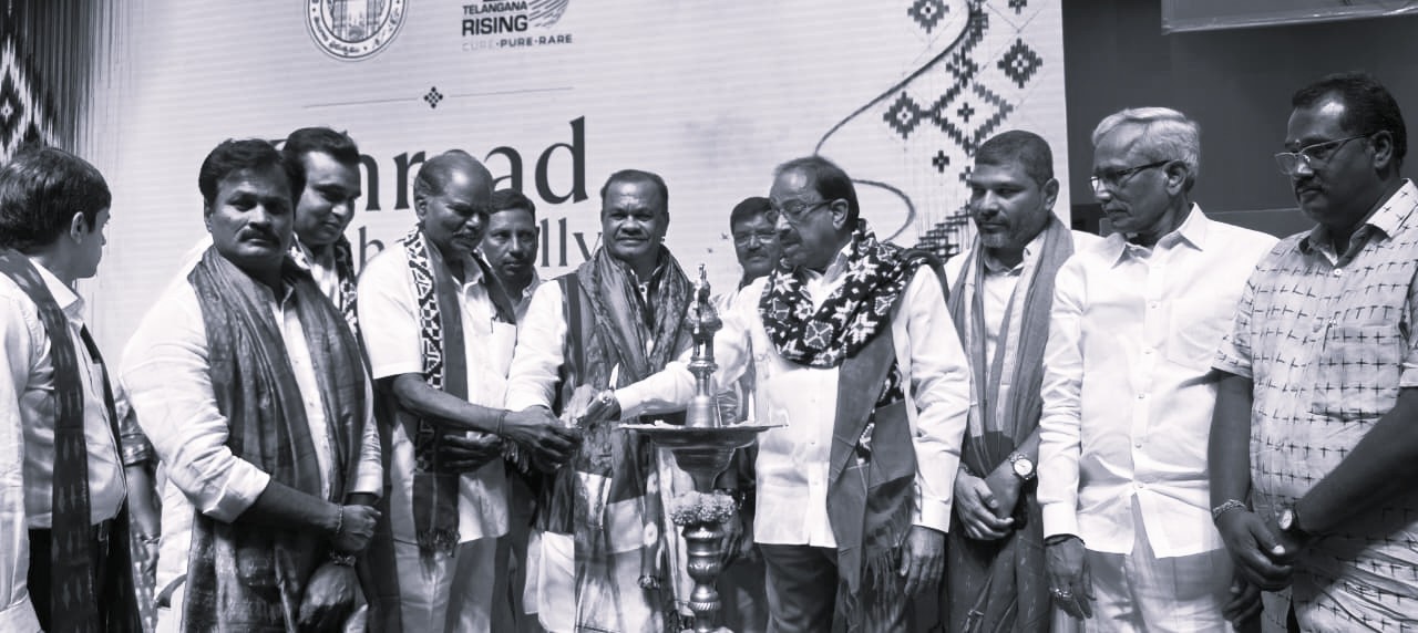 Minister Tummala Nageswara Rao Inaugurates ‘Thread Pochampally’ Handloom Exhibition in Hyderabad