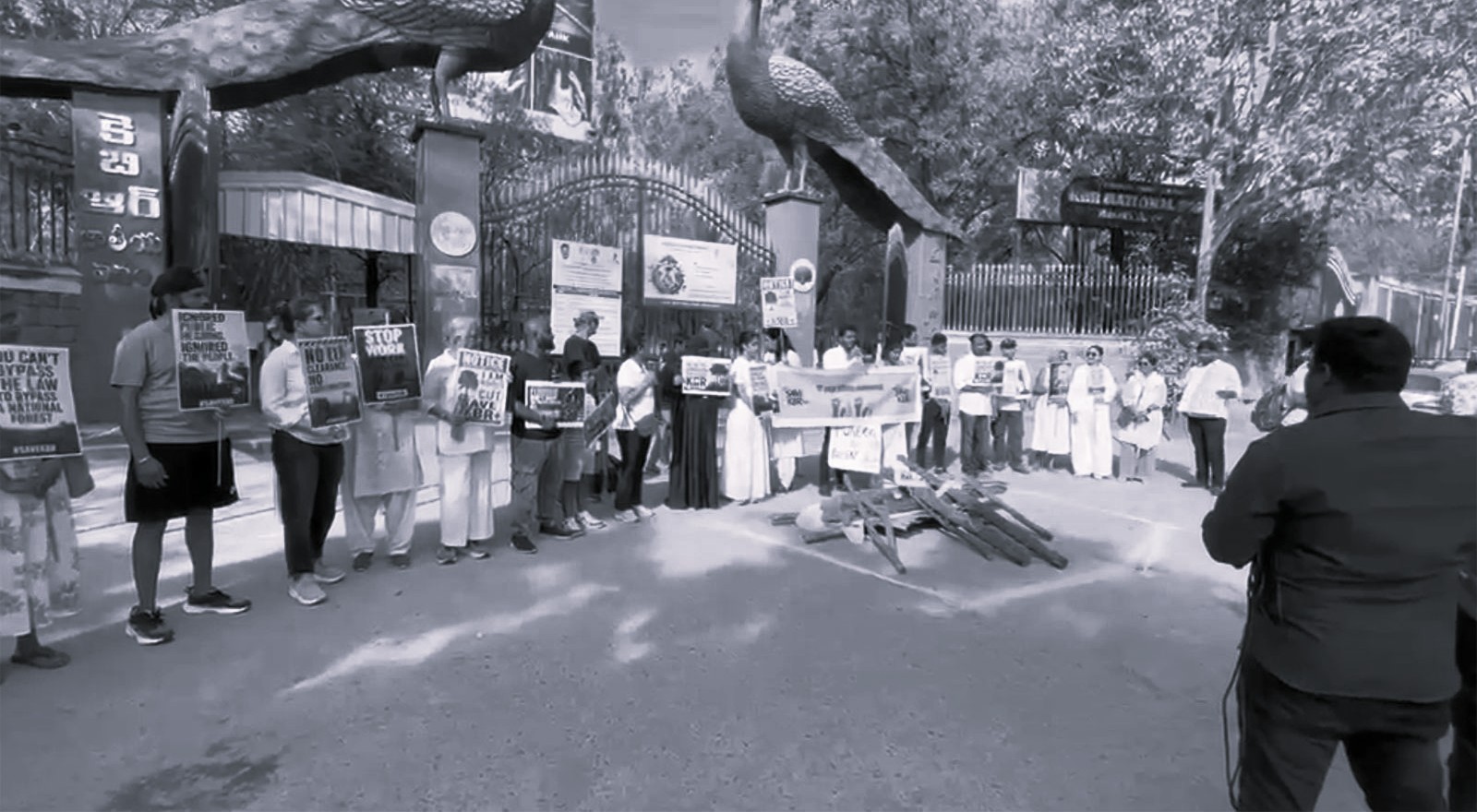 Hyderabad Citizens Hold Funeral March Against Road Expansion Near KBR National Park