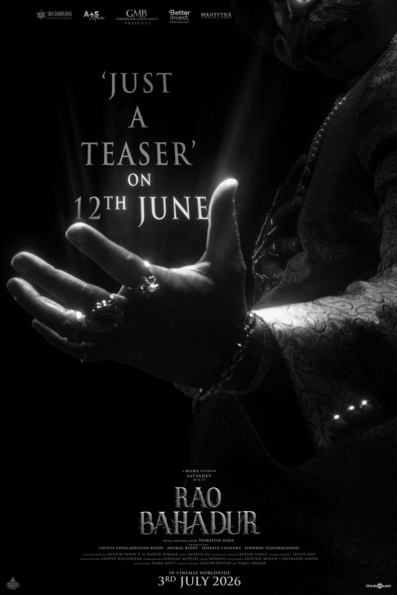 Venkatesh Maha’s ‘Rao Bahadur’ Gears Up for Teaser Release on June 12