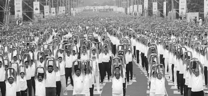 Yoga Unites a Nation: PM Modi Leads Mass Session as Celebrations Span the Globe