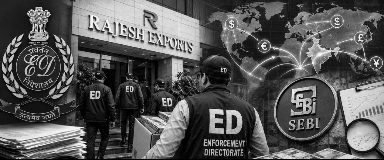 ED Conducts Searches at Rajesh Exports Over Alleged Foreign Exchange Irregularities