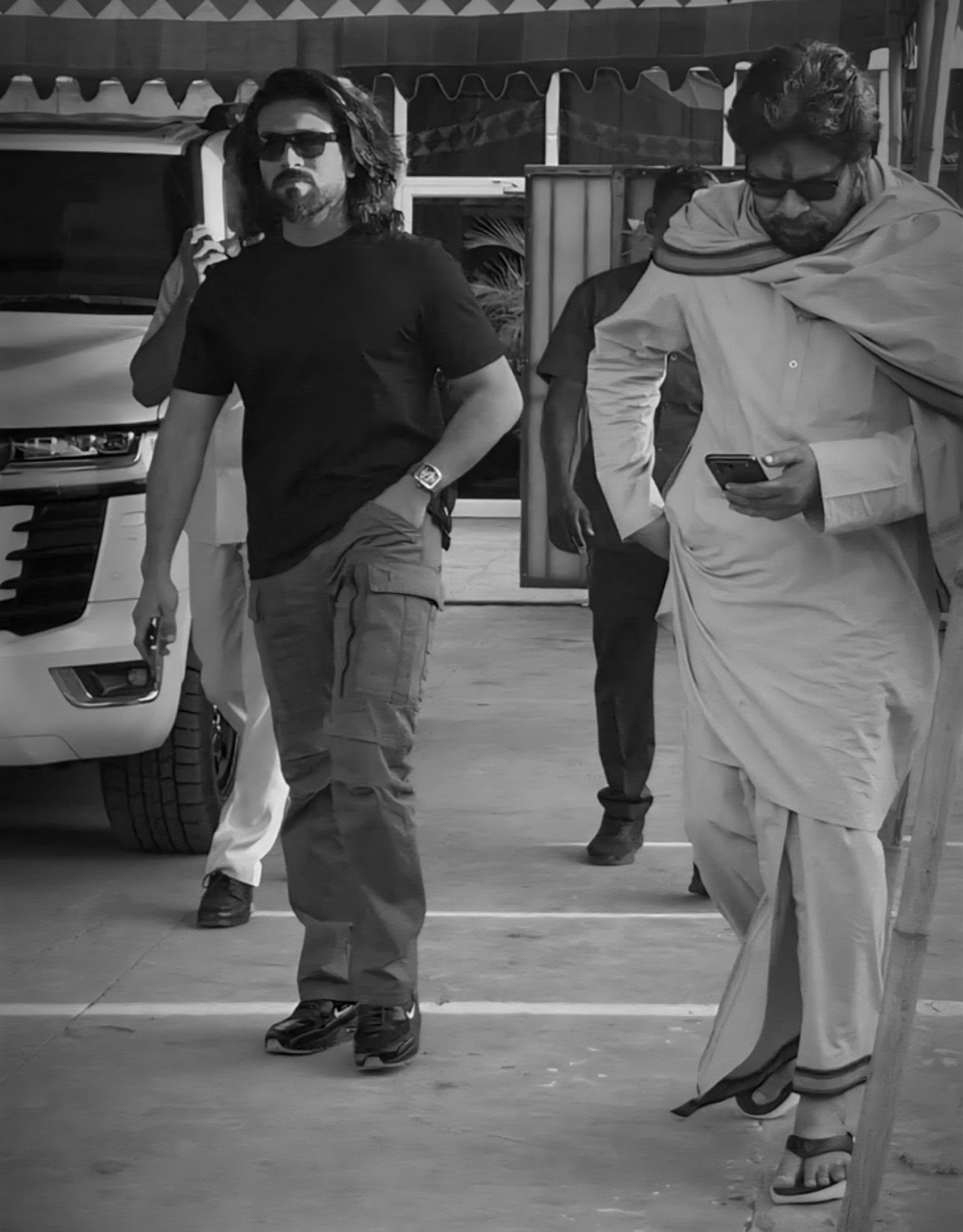 Ram Charan Meets Pawan Kalyan at JanaSena Office in Mangalagiri Before Andhra Premier League Season 5 Opening Ceremony