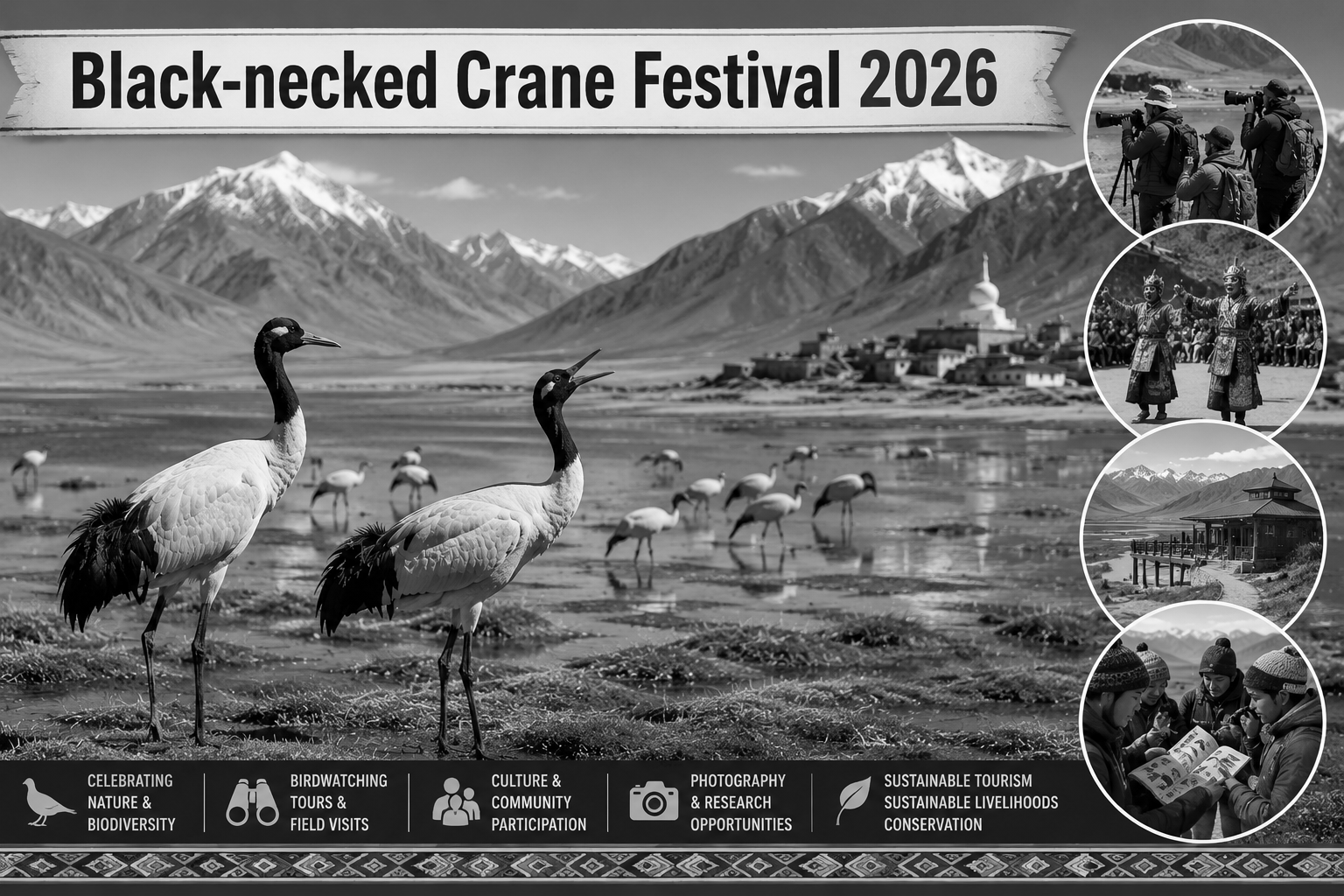 Ladakh Eyes Global Bird Tourism with Black-necked Crane Festival 2026