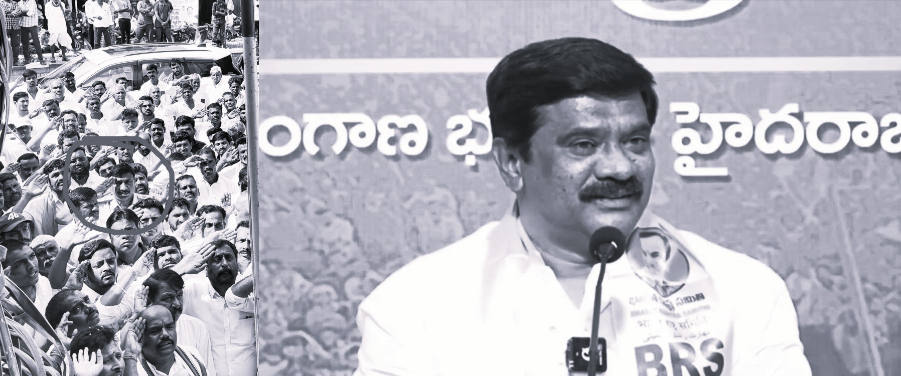 BRS MLA Prashanth Reddy Demands Action Against SI Over Congress Flag Salute