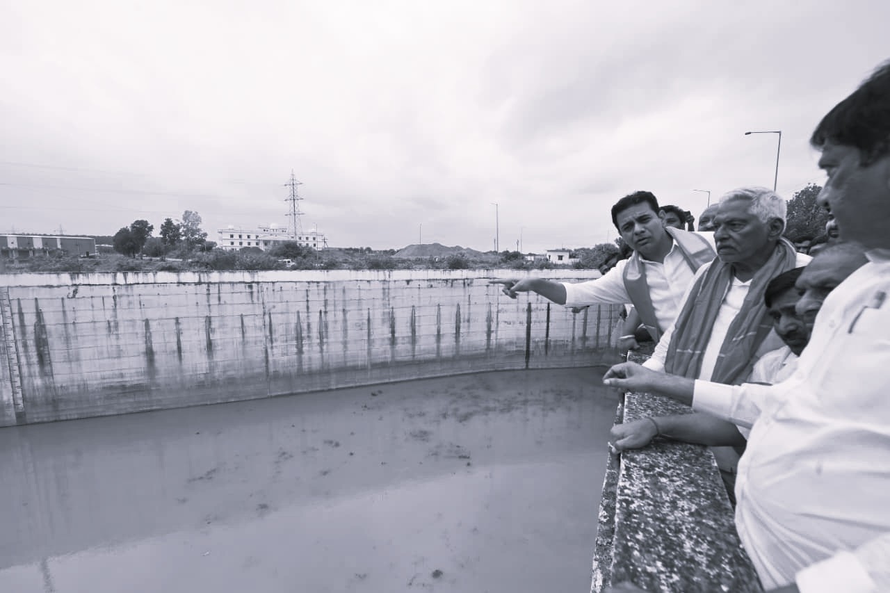KTR Challenges Telangana Government Over Kaleshwaram Project During Kannepalli Visit