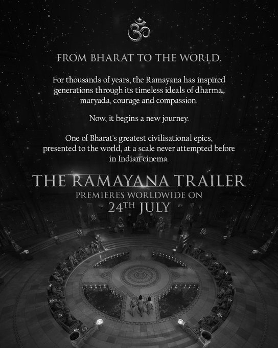 From Bharat To The World: Ranbir Kapoor's Ramayana Reveals Trailer Launch Plans