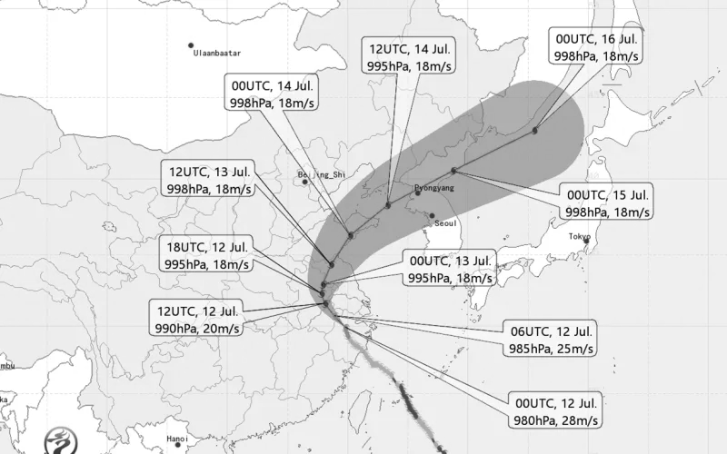 Typhoon Bavi Weakens To Tropical Storm After Battering China, Over 2.2 Million Evacuated