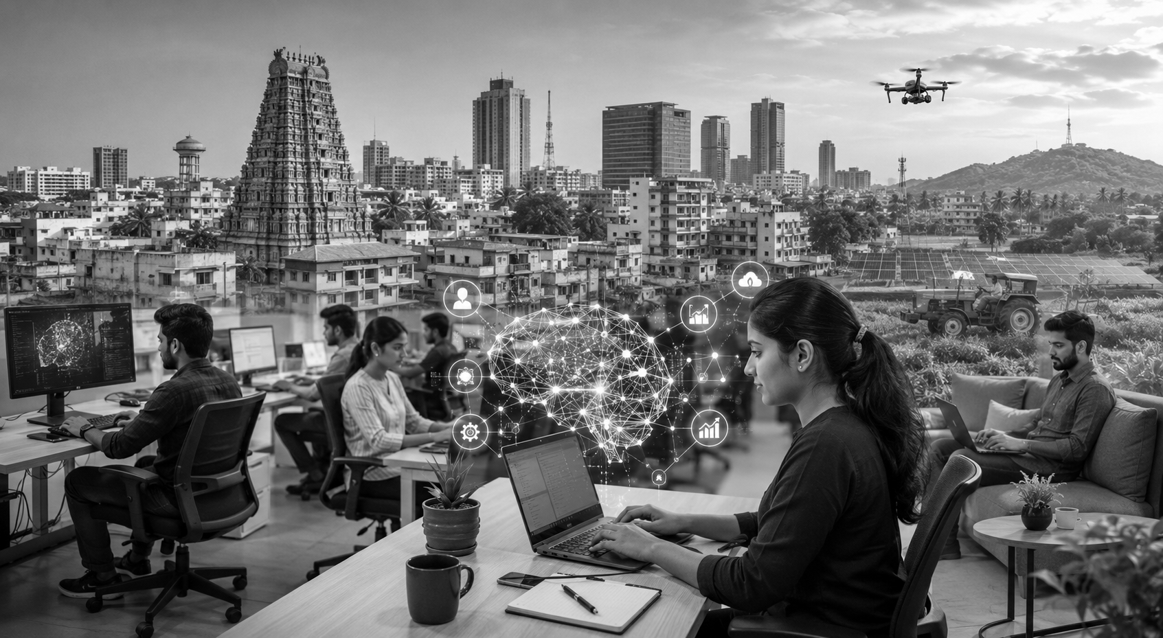 How AI Is Changing Jobs in Tier-2 Indian Cities