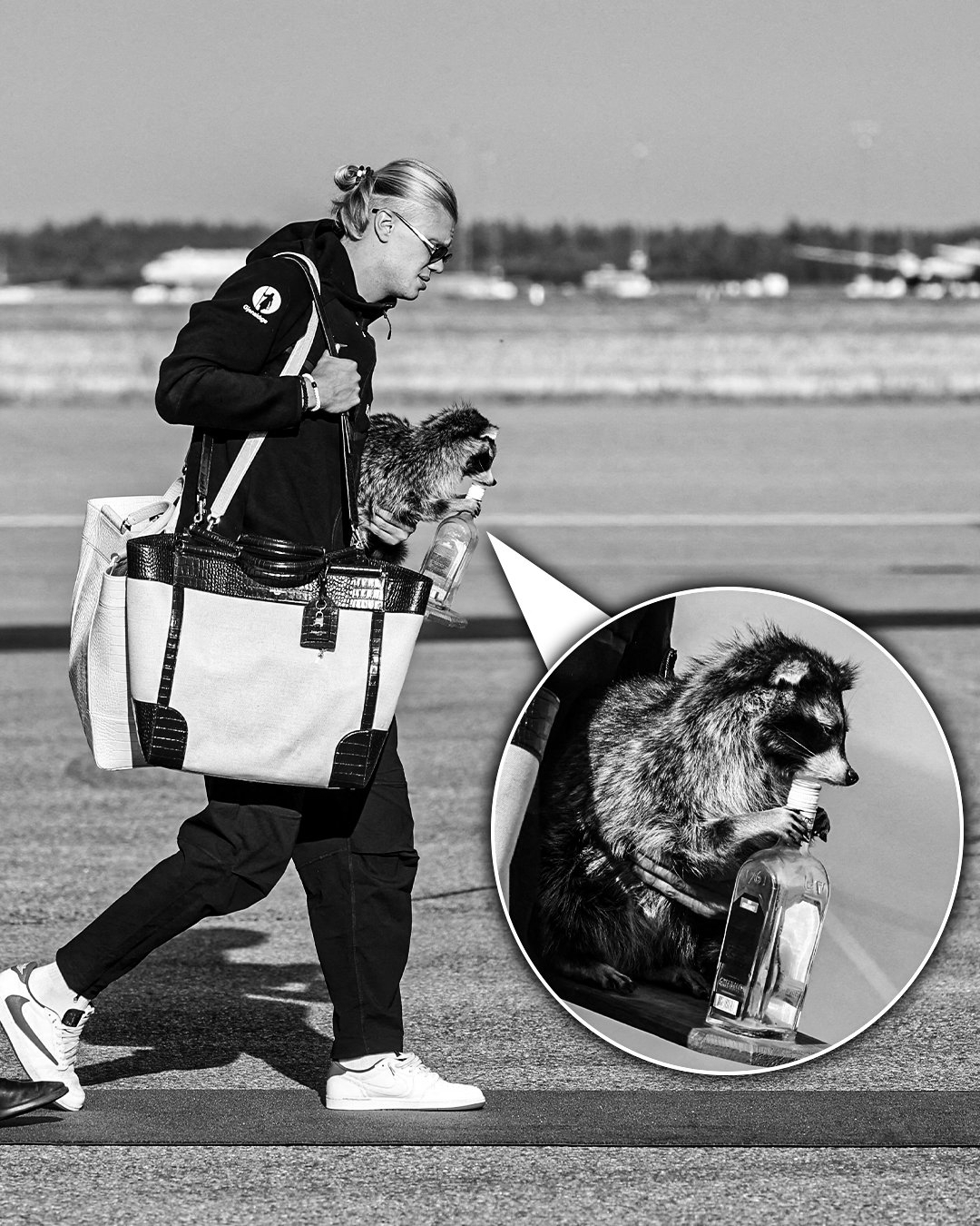 Erling Haaland Returns Home With a Whiskey Raccoon, Internet Goes Wild