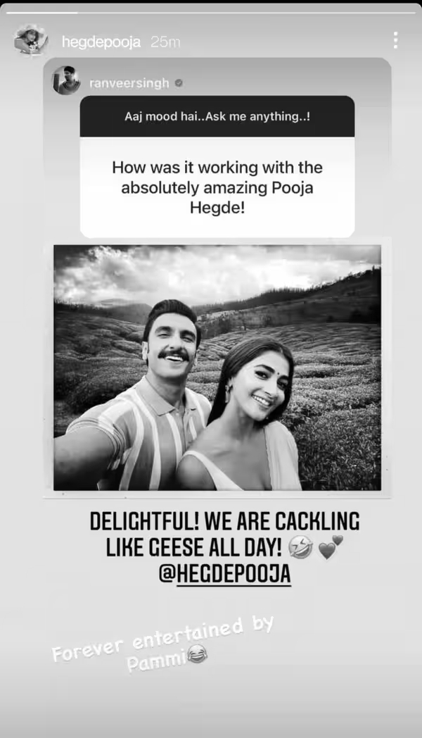 Why Does Pooja Hegde Call Ranveer Singh 'Pammy Auntie'? Her Answer Is Hilarious
