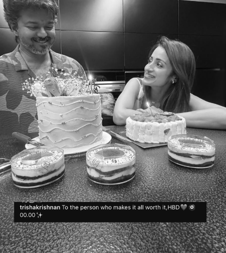 Trisha's CM Vijay Birthday Post Turns 'CM Cake' Into Chennai's Sweetest Trend