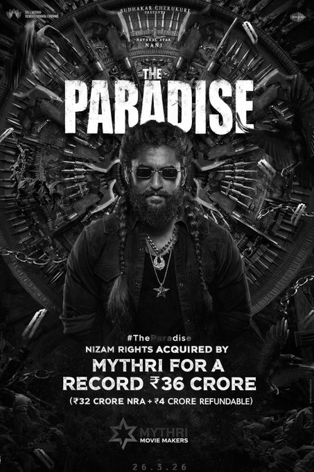 Nani’s The Paradise Creates History, Nizam Rights Sold To Mythri For Rs 37 Crore