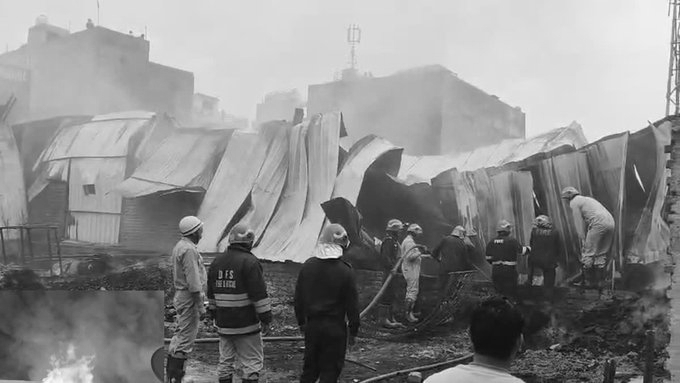 Massive Fire Engulfs Event Warehouse in South Delhi, No Casualties Reported