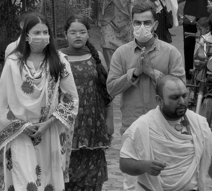 Virat Kohli and Anushka Sharma Make Third Visit to Vrindavan Ashram This Year