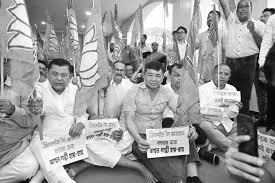 BJP Rallies Across Agartala, Backs PM Modi and Criticises Congress Protest