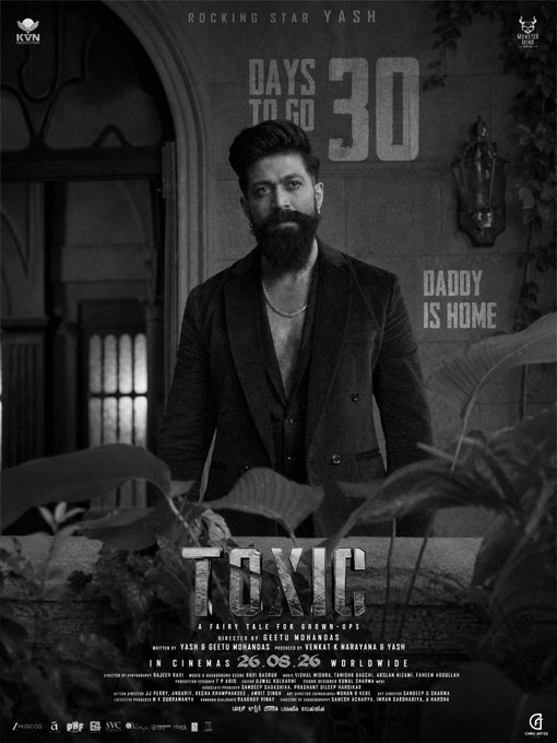 Yash's 'Toxic' Kicks Off 30-Day Countdown with Striking New Poster