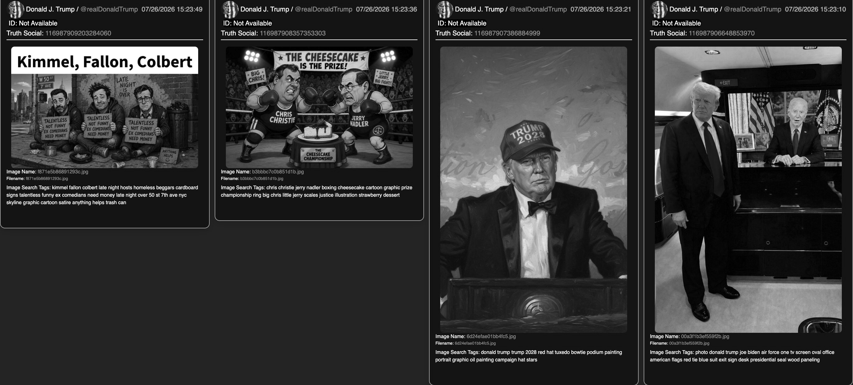 Trump Posts 43 Times in Six Hours on Truth Social, Shares AI Images and Trump 2028 Memes